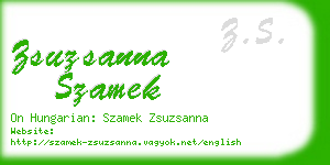 zsuzsanna szamek business card